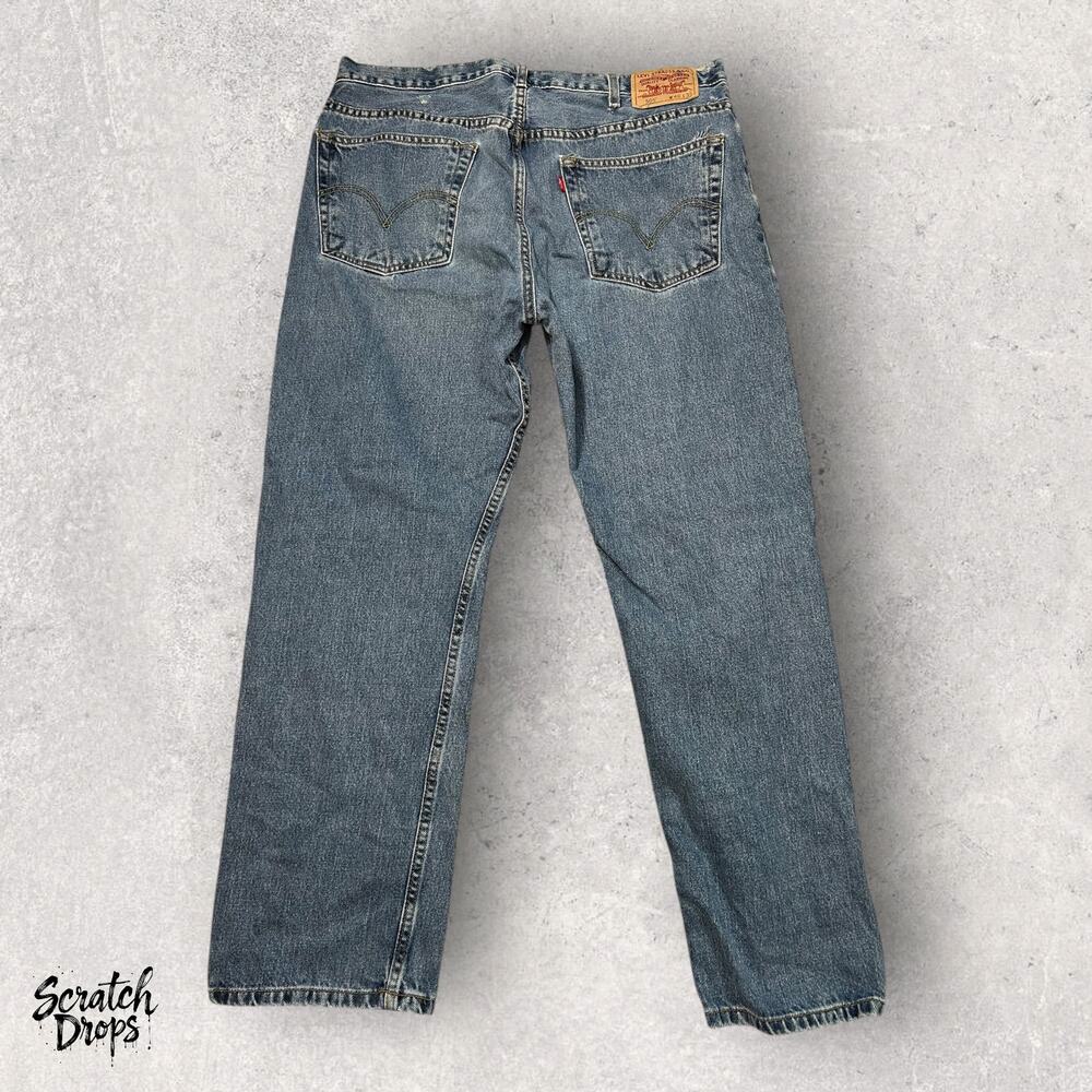 Levi's 505 Regular Fit Men Jeans W40 x L32 Classic Blue Denim Pants Comfortable - Picture 2 of 4
